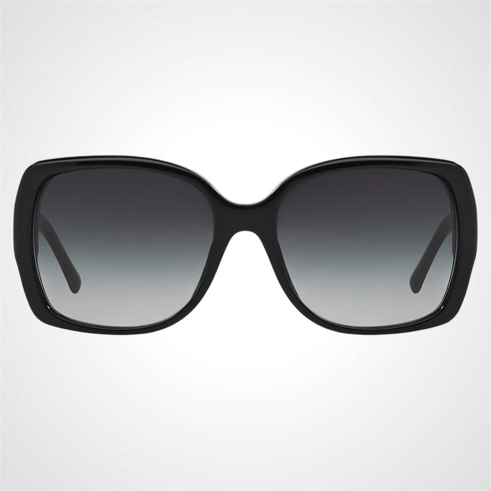 New Burberry Sunglasses Black Square Frames Checkered Arms Gradient BURBERRY - Picture 2 of 9